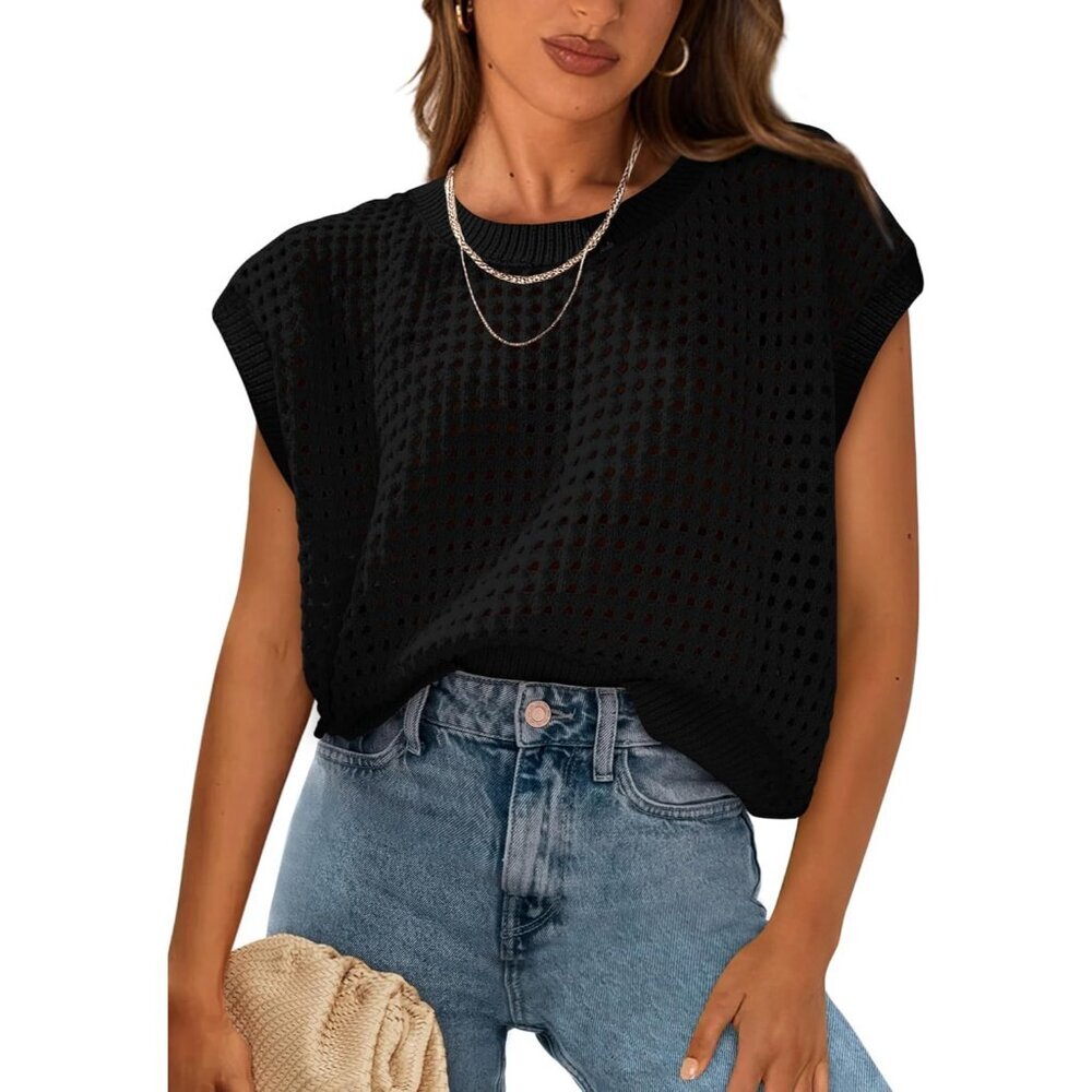 Womens Cotton Cap Sleeve Boho Tops Casual Summer Beach Vacation Wear